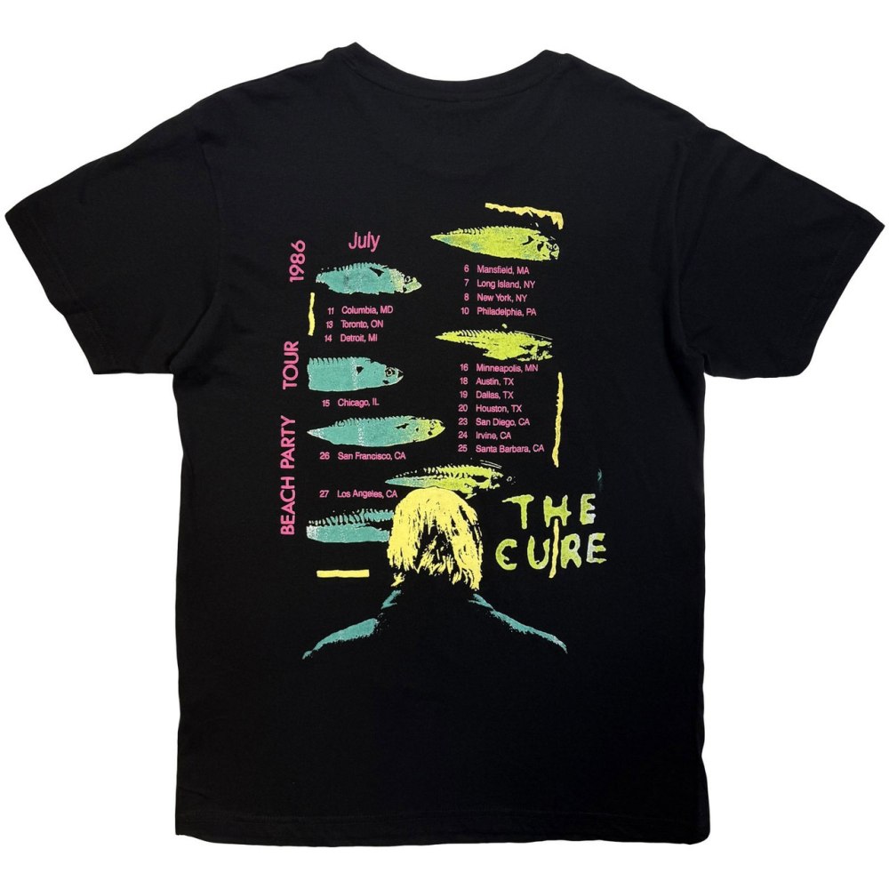 The Cure - Beach Party Tour '86 Heren Tshirt - Zwart